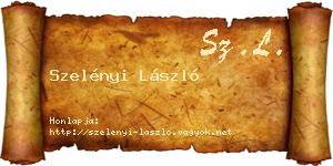 Szelényi László névjegykártya