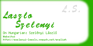 laszlo szelenyi business card